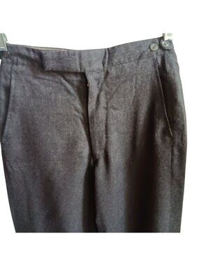 Vintage 24x27 Boys Black Wool Blend Dress Pants 1970's Rayon Blend Prep School